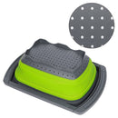 kn003 Household RetractableFruit and Vegetable Water Filter Basket Washing Basket (Green)