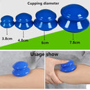 4 Cups / Set Health Care Body Massage Cupping Therapy Anti Cellulite Silicone Vacuum Cups(Blue)