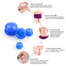4 Cups / Set Health Care Body Massage Cupping Therapy Anti Cellulite Silicone Vacuum Cups(White)