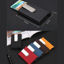 Frosted Antimagnetic Solid Color Credit Card Holder Money Clip Wallet, Size: 10*6.6cm(Coffee)