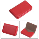 2 PCS Premium PU Leather Business Name Card Case with Magnetic Closure , Size: 10*6.5*1.7cm(Red)