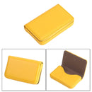 2 PCS Premium PU Leather Business Name Card Case with Magnetic Closure , Size: 10*6.5*1.7cm(Yellow)