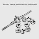 12 PCS Multi-specification Tap and Die Combination Set Hand Metric Wire Tapping Wrench Winch