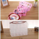 Large Storage Box Three Layer Large 36 Slots Plastic Craft Accessories Beards Jewelry Storage Box Container Home Organizer(Transparent)
