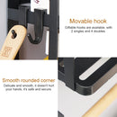 Kitchen Double Layers Magnetic Refrigerator Rack Storage Holder (Black)
