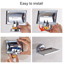 2 PCS ABS Square Drain Bathroom Suction Cup Soap Holder