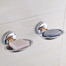 2 PCS ABS Oval Drain Bathroom Suction Cup Soap Holder