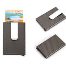 Carbon Fiber Antimagnetic Solid Color Credit Card Holder Money Clip Wallet, Size: 10*6.6cm(Grey)