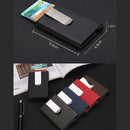 Carbon Fiber Antimagnetic Solid Color Credit Card Holder Money Clip Wallet, Size: 10*6.6cm(Grey)