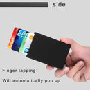 Antimagnetic Stainless Steel PU Business Card Holder Credit Card Case, Size: 10*6.2*0.8cm(White)