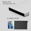 Antimagnetic Stainless Steel PU Business Card Holder Credit Card Case, Size: 10*6.2*0.8cm(White)