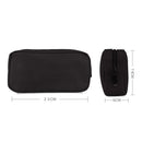 Simple Multi-functional Digital Device Travel Storage Bag for Phones, Power Bank, U-disk, Earphones, Data Cable and etc, Small Size: 16*11*5cm(Black)