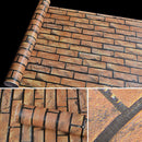 Horizontal Brick Creative 3D Stone Brick Decoration Wallpaper Stickers Bedroom Living Room Wall Waterproof Wallpaper Roll, Size: 45 x 1000cm