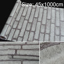 Gray Brick Creative 3D Stone Brick Decoration Wallpaper Stickers Bedroom Living Room Wall Waterproof Wallpaper Roll, Size: 45 x 1000cm