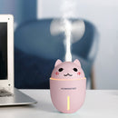 2W Creative Mini Portable Cute Pet Shape Mute Desktop Air Humidifier with Extended USB Port, Capacity: 320ml, DC 5V(Pink)