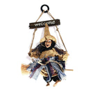 Halloween Retro Witch Ornaments Broom Ghost Hang Up Props Halloween House Decoration Festive Party Supplies Halloween Pendant (Yellow)
