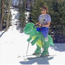 Operated Inflatable Dinosaur Fancy Polyester Dress Halloween Party Costume for Adult, Recommended Height: 1.6-1.9m(Red)