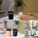 3 in 1 Multi-function USB Charge Mushroom Shape Electric Aroma Essential Ultrasonic Aromatherapy Cool Mist Humidifier with Extended USB Port(Coffee)