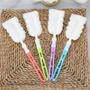 10 PCS Removable Handle Sponge Cleaning Cup Brushes Wash Cup Brush for Glass Milk Bottle / Coffee Cup / Glass Cup, Size: 25.5x6cm, Random Color Delivery