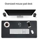 Multifunction Business Double Sided PU Leather Mouse Pad Keyboard Pad Table Mat Computer Desk Mat, Size: 80 x 40cm(Black Red)
