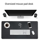 Multifunction Business Double Sided PU Leather Mouse Pad Keyboard Pad Table Mat Computer Desk Mat, Size: 120 x 60cm(Silver Grey)