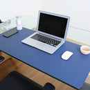 Multifunction Business PU Leather Mouse Pad Keyboard Pad Table Mat Computer Desk Mat, Size: 120 x 60cm(Sapphire Blue)