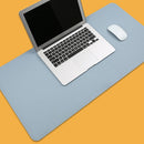 Multifunction Business PU Leather Mouse Pad Keyboard Pad Table Mat Computer Desk Mat, Size: 120 x 60cm(Baby Blue)