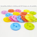 400 PCS Smile Face Resin Children Sweater Buttons Sewing Buttons in Bulk , Random Color, Diameter: 15mm