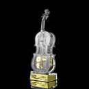 NO:8086 Transparent Crystal Violin Shape Music Box(Middle Size)(Transparent)