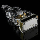 NO:8086 Transparent Crystal Violin Shape Music Box(Middle Size)(Transparent)