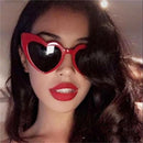 Heart Shape UV400 Polarized Sunglasses for Women(Black+Transparent)