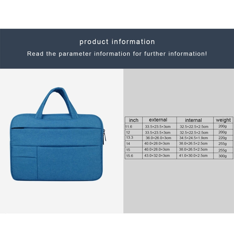 Universal Multiple Pockets Wearable Oxford Cloth Soft Portable Leisurely Handle Laptop Tablet Bag, For 15.6 inch and Below Macbook, Samsung, Lenovo, Sony, DELL Alienware, CHUWI, ASUS, HP (navy)