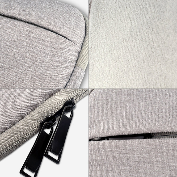 Universal Multiple Pockets Wearable Oxford Cloth Soft Portable Leisurely Laptop Tablet Bag, For 14 inch and Below Macbook, Samsung, Lenovo, Sony, DELL Alienware, CHUWI, ASUS, HP(Grey)