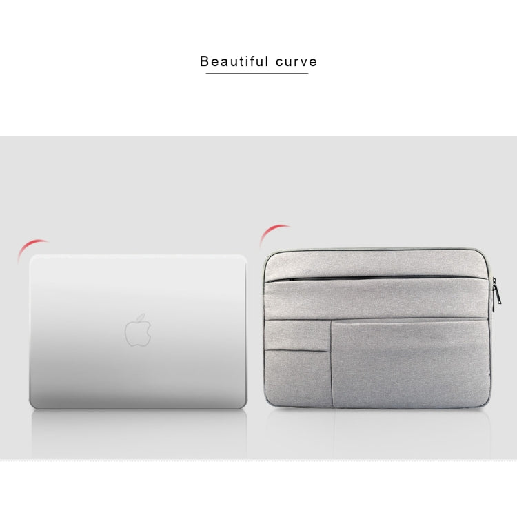 Universal Multiple Pockets Wearable Oxford Cloth Soft Portable Leisurely Laptop Tablet Bag, For 14 inch and Below Macbook, Samsung, Lenovo, Sony, DELL Alienware, CHUWI, ASUS, HP(navy)