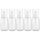 5 PCS Travel Plastic Bottles Leak Proof Portable Travel Accessories Small Bottles Containers, 60ml(Transparent)