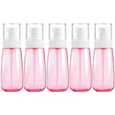 5 PCS Travel Plastic Bottles Leak Proof Portable Travel Accessories Small Bottles Containers, 100ml(Pink)
