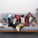 DIY Two Tone Glitter Sequins Throw Pillow Case Reversible Sequin Magical Color Changing Pillow Cover, Size: 40*40cm(Gold+White)