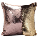 DIY Two Tone Glitter Sequins Throw Pillow Case Reversible Sequin Magical Color Changing Pillow Cover, Size: 40*40cm(Champagne+Gold)
