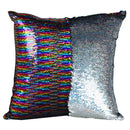 DIY Two Tone Glitter Sequins Throw Pillow Case Reversible Sequin Magical Color Changing Pillow Cover, Size: 40*40cm(Colorful+Silver)