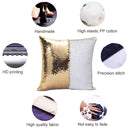 DIY Two Tone Glitter Sequins Throw Pillow Case Reversible Sequin Magical Color Changing Pillow Cover, Size: 40*40cm(Blue+Red)