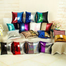 DIY Two Tone Glitter Sequins Throw Pillow Case Reversible Sequin Magical Color Changing Pillow Cover, Size: 40*40cm(Green+Black)