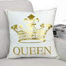 Fashion Bronzing Gold Printed Cushion Cover Sofa Seat Pillow Case, Size: 45*45cm