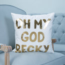 Fashion Bronzing Gold Printed Cushion Cover Sofa Seat Pillow Case, Size: 45*45cm