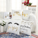 Fashion Bronzing Gold Printed Cushion Cover Sofa Seat Pillow Case, Size: 45*45cm