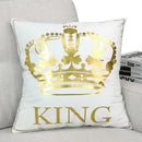 Fashion Bronzing Gold Printed Cushion Cover Sofa Seat Pillow Case, Size: 45*45cm