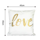 Fashion Bronzing Gold Printed Cushion Cover Sofa Seat Pillow Case, Size: 45*45cm
