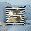 Fashion Bronzing Gold Printed Cushion Cover Sofa Seat Pillow Case, Size: 45*45cm
