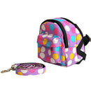 Pet Own Backpack Pet Circle Wave Point The Dog Small Backpack with Towing Rope Large , Chest Measurement: 42-60cm(Purple)
