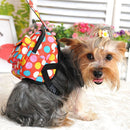 Pet Own Backpack Pet Circle Wave Point The Dog Small Backpack with Towing Rope Large , Chest Measurement: 42-60cm(Red)