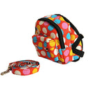 Pet Own Backpack Pet Circle Wave Point The Dog Small Backpack with Towing Rope Large , Chest Measurement: 42-60cm(Red)